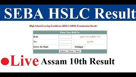 sebaresult.nic.in 2019 HSLC, SEBA HSLC 10TH RESULT 2019, Assam 10th Result 2019