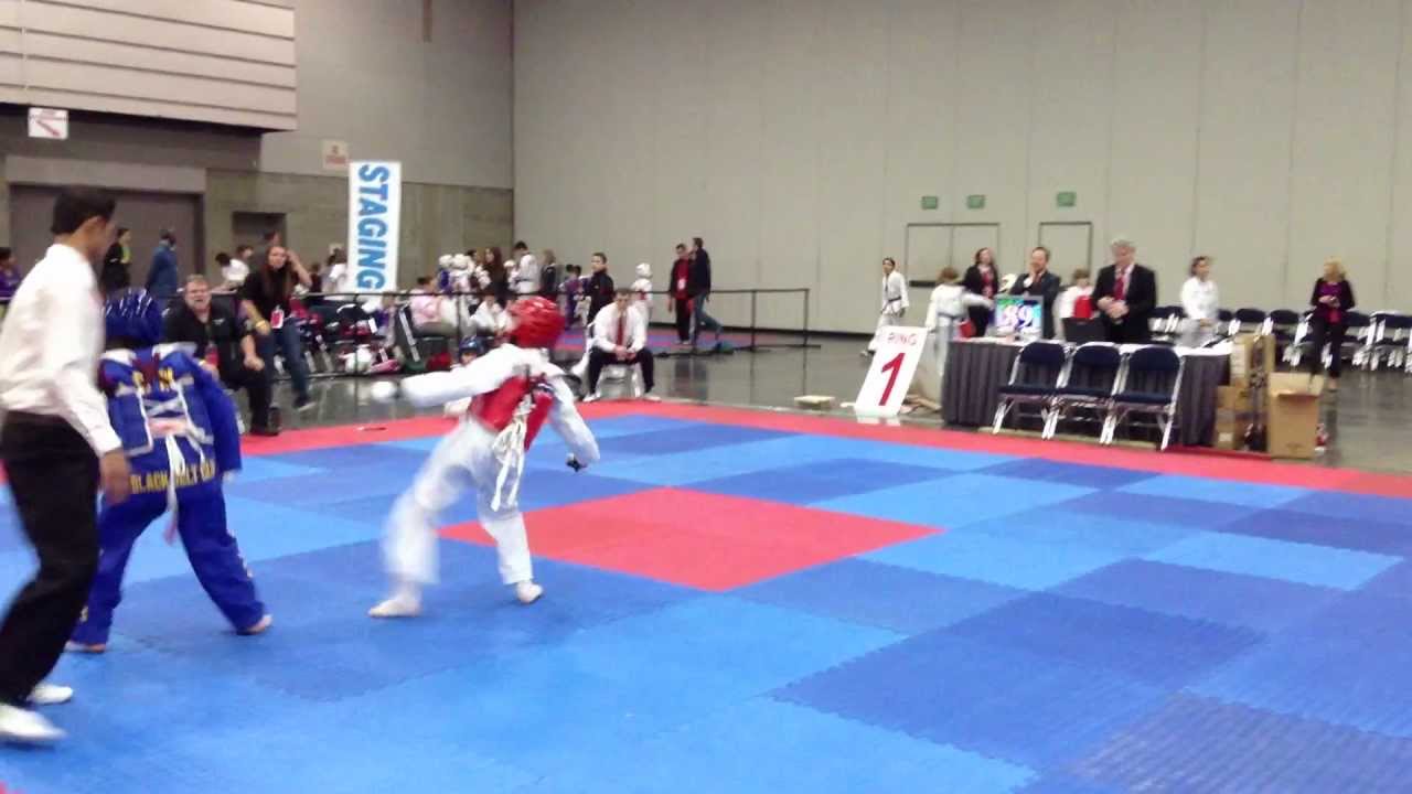 Taekwondo Tournament 2013 Nick's first fight YouTube