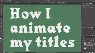How I animate my Youtube titles