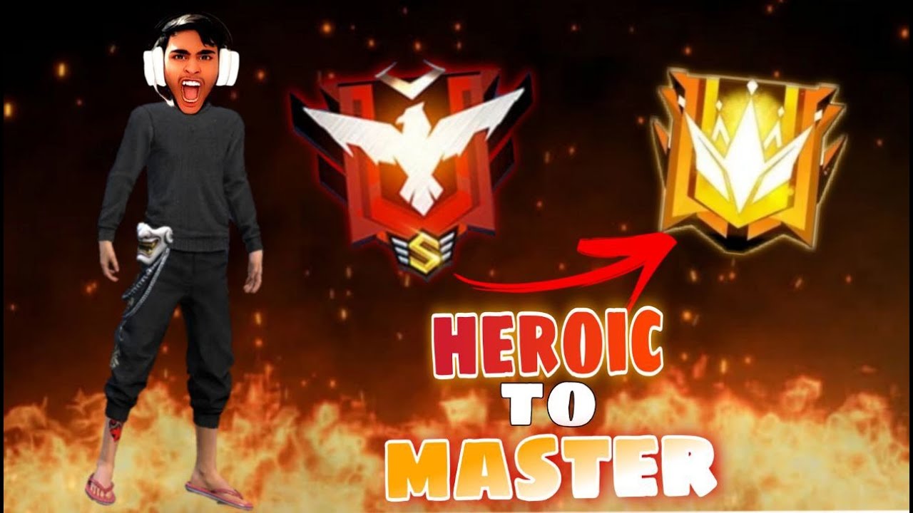 FREE FIRE BR RANK PUSH HEROIC TO MASTER || Road to 2k || #freefiremax ...