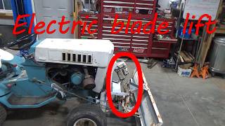 Electric blade lift for garden tractor. Sears suburban