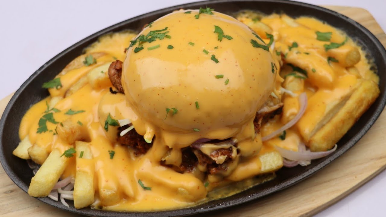 Grilled Chicken Burger,Lava Burger By Recipes Of The World YouTube