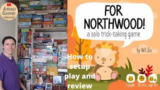 For Northwood! playthrough how to play setup review solo trick taking game precision AmassGames