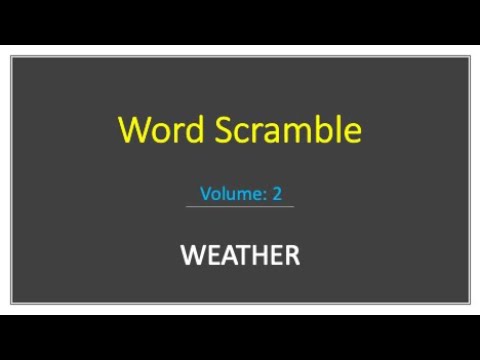 Word Scramble Volume