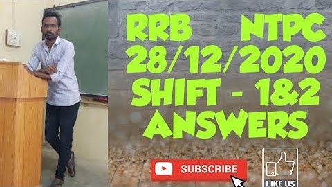 RRB- NTPC 28/12/2020 KEY