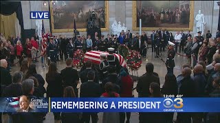 Mourners Gather To Remember Former President George H.W. Bush