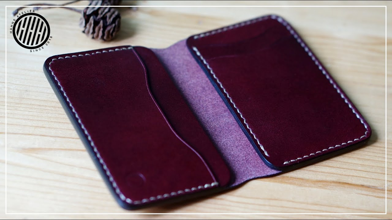 [Leather Craft] Vertical bifold wallet / leather working