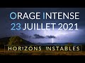 Ref:1wKo5lDdmYM Foudroiement intense -  23 juillet 2021 -  auvergne - close lightning strike