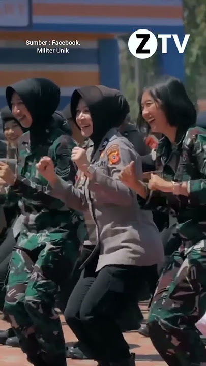 Polwan Cantik dan Kowad TNI Cantik Joget Bareng               #shorts   #ZTV