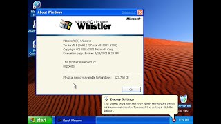 Installling Windows Whistler Build 2457