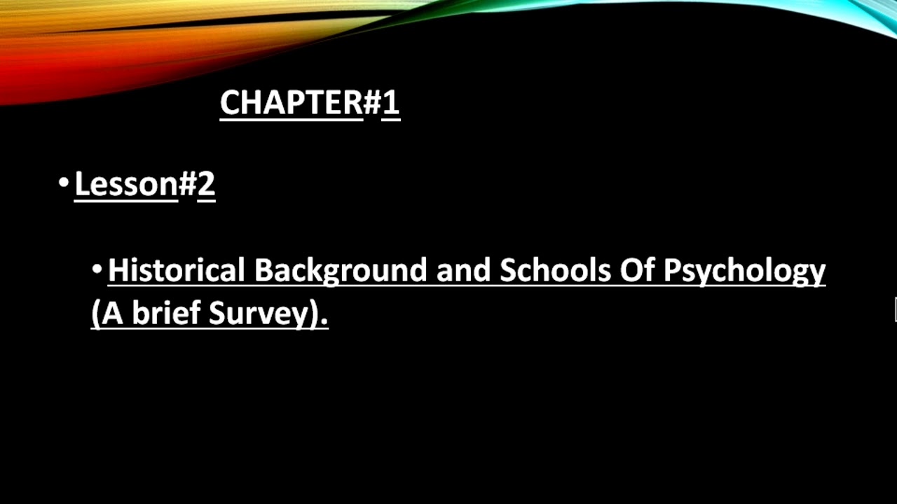 Historical background of psychology Introduction to psychology Psy
