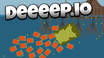 Deeeep.io - Deadly School of Piranhas Attack Crocodiles! -  - Lets Play Deeeep.io Gameplay - Beta