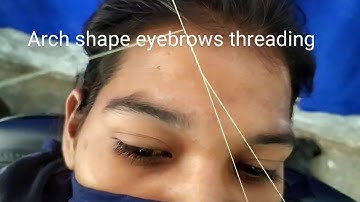 Arch shape eyebrows threading tutorial for beginners / How to do eyebrows threading in arch shape