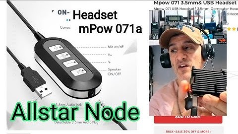 MPOW 071A Headset Allstar Node - How to PTT & Set Audio Levels