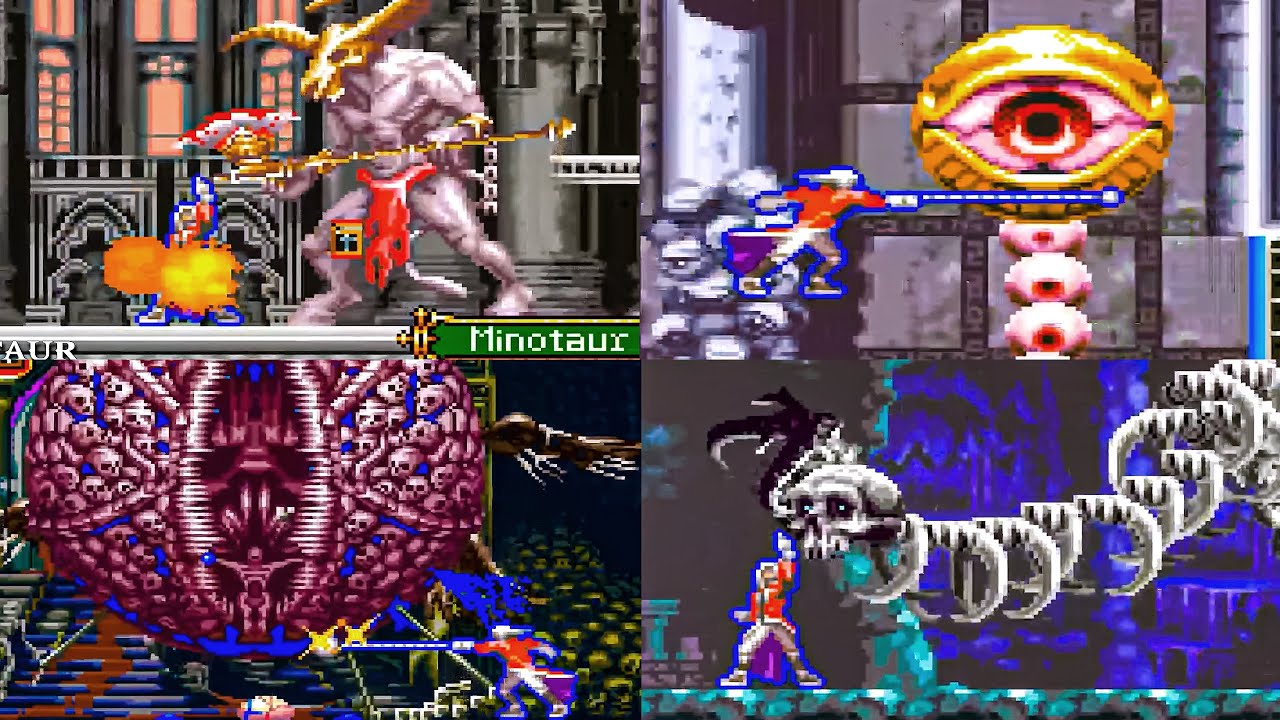 advance-collection-2021-all-bosses-no-damage-castlevania-harmony