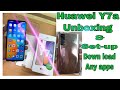 Unboxing & set up huawei Y7a