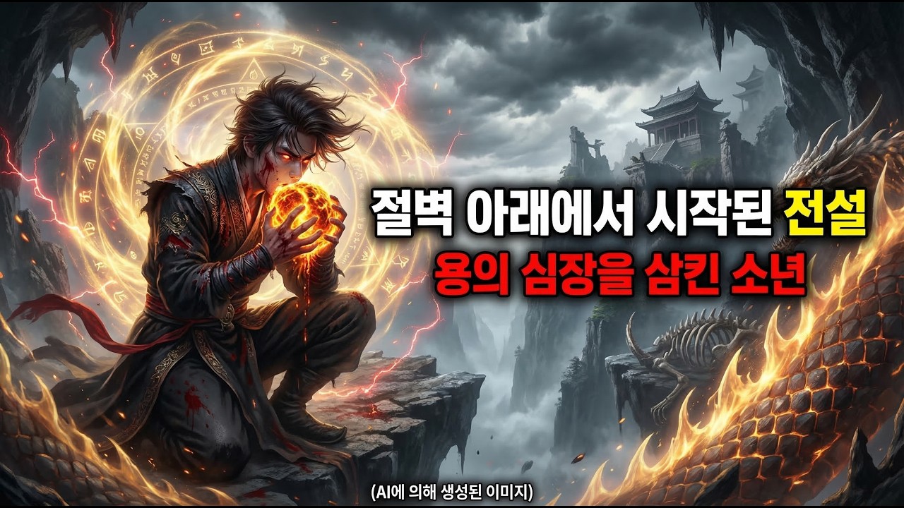 만 길 낭떠러지로 떨어진 소년의 기연: 실전된 비급과 '드래곤의 심장'을 얻어 천하패도로 거듭나다.#무협 #드래곤심장 #절벽기연 #실전비급 #먼치킨
