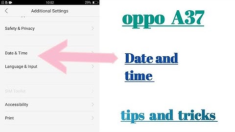 oppo A37 Date 📅 and time setting features How to use