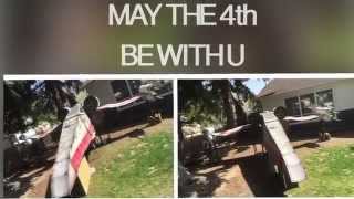 Star Wars Full Size Cardboard X-Wing May The 4Th Be With U 2015