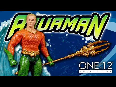 Mezco One:12 Collective DC Comics Aquaman Comic Action Figure 3 Heads Trident