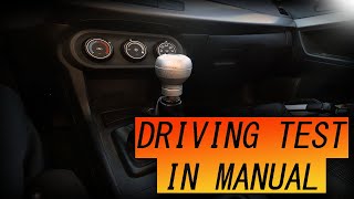 Driving Test In a Manual Car