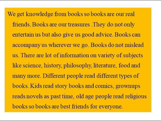 how can books be our good friend