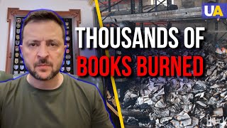 Thousands of books burned in Kharkiv. We will stop it - Zelenskyy