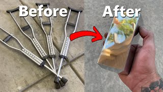 4 Crutch Scrap Melt - Mirror Polished Ingot Bar - Melting Aluminum At Home
