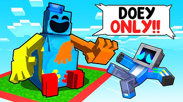 Locked on ONE CHUNK with DOEY THE DOUGHMAN in Minecraft!