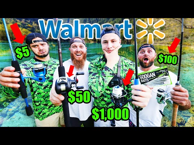 Walmart 1v1v1 Budget Fishing Challenge (Rod, Reel, Lures!) 