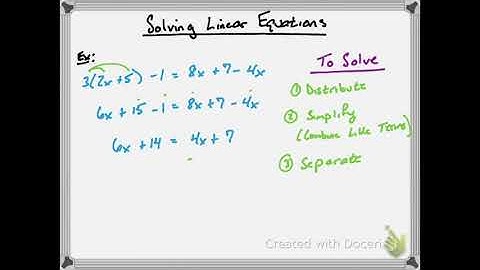 1-Minute Math: Solving Linear Equations