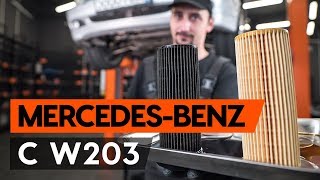 Hoe Oliefilter van de motor vervangen MERCEDES-BENZ C-CLASS (W203) - videogids