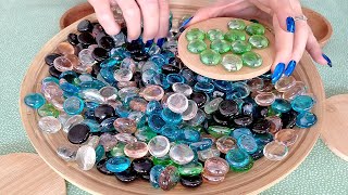 ASMR Glass Pebbles/Stones • Sorting & Organizing • No Talking screenshot 3