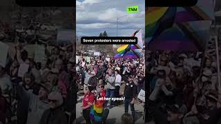 Protesters shut down statehouse for silenced trans lawmaker