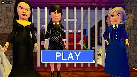 WEDNESDAY POLICE FAMILY PRISON RUN ESCAPE! Obby roblox! Gameplay Walkthrough No Death 4K