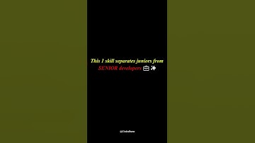 This 1 skill separates juniors from SENIOR developers 💼 #developerlife  #viral #shorts