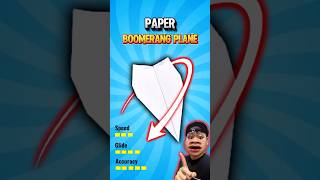 How to Fold a Boomerang Plane That Flies Smooth and Returns #shorts