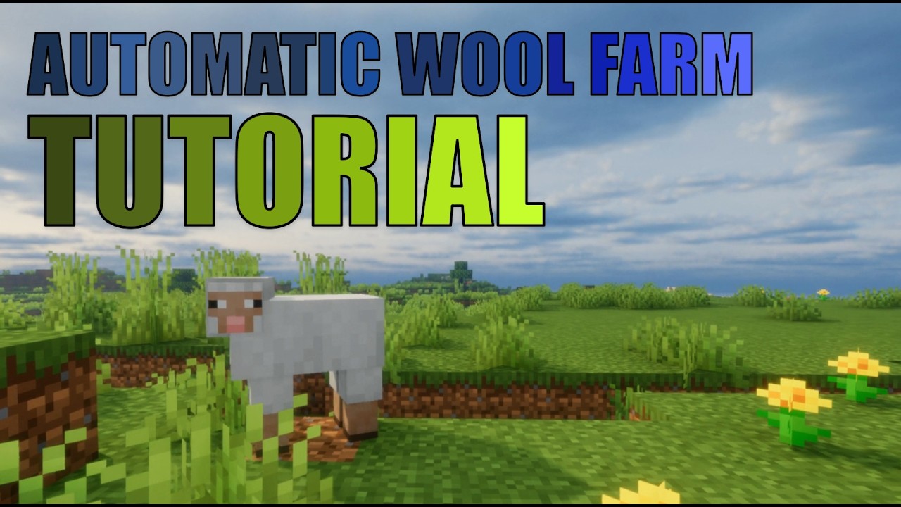 Simple Automatic Wool Farm - Minecraft Java - How to - Tutorial - YouTube