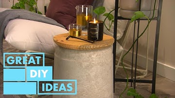 How to Make  a DIY Concrete Side Table | DIY | Great Home Ideas