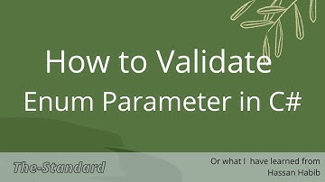 MYR006: How to Validate Enum Parameters in C#. Unit Testing in The-Standard App | Refugee Land