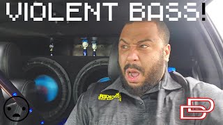 The BASS Destroyed my FACE! 4 DD 18's on 40,000 Watts in John's F-150!
