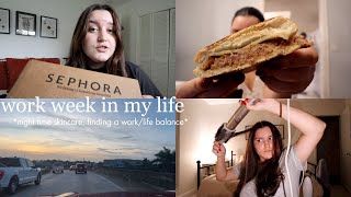 work week in my life | nighttime skincare routine and finding a work/life balance