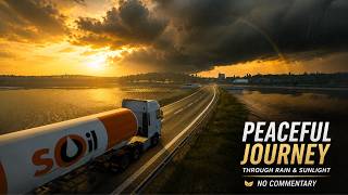DAY → NIGHT in a THUNDERSTORM 🌧️⚡ | Driving to Kraków | ETS2 No Commentary screenshot 5