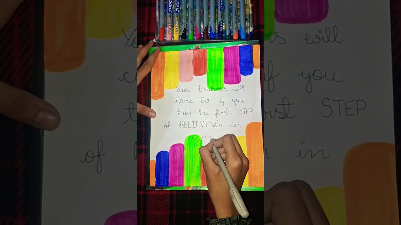 ✨ Beautiful Handwritten Quote Art | Believe in Yourself 💫 #believeinyourself #art