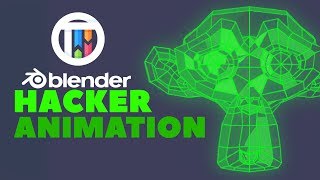 Blender 2.8 Eevee Tutorial - Hacker Matrix Style Wireframe Animation