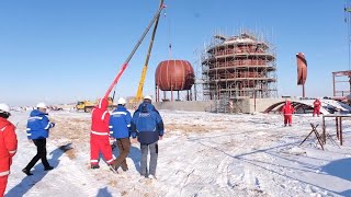 Завод по переработке сырого газа строят в Атырауской области