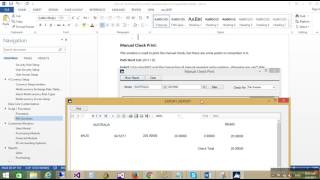 Manual Payment Check Print Dynamics GP