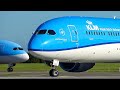 4k amazing plane spotting at amsterdam airport schiphol  25 heavy planes landing and takeoff
