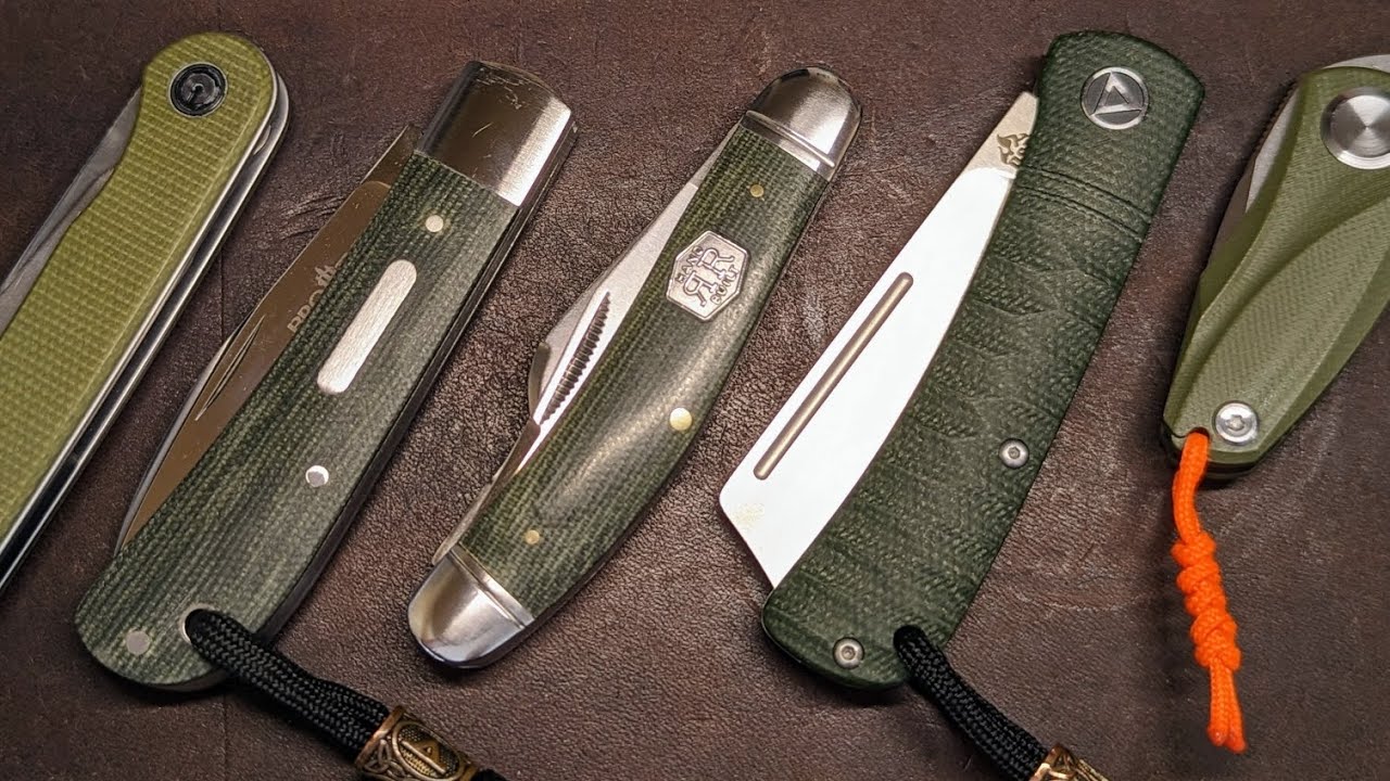 Green handle knives, open tag from 