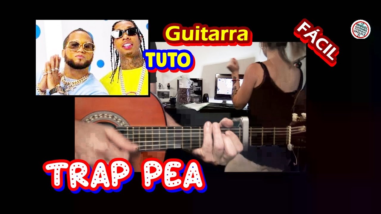 Fácil 🎸 El Alfa "El Jefe" x Tyga - Trap Pea (GUITARRA) Acordes y acompañamiento TUTORIAL, BAILARINA